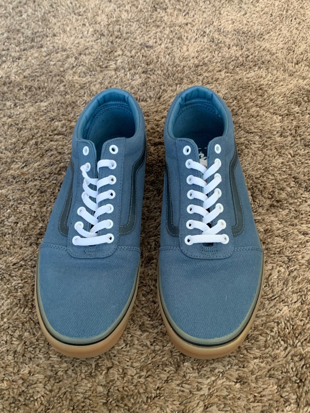 Vans Old Skool Vintage Gum Pack Stormy Weather Blue Skater Casual Shoes Sz.13